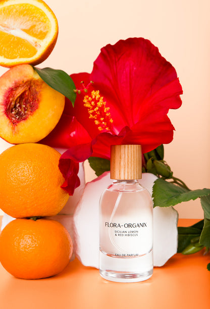 FLORA-ORGANIX SICILIAN LEMON AND RED HIBISCUS EAU DE PARFUM